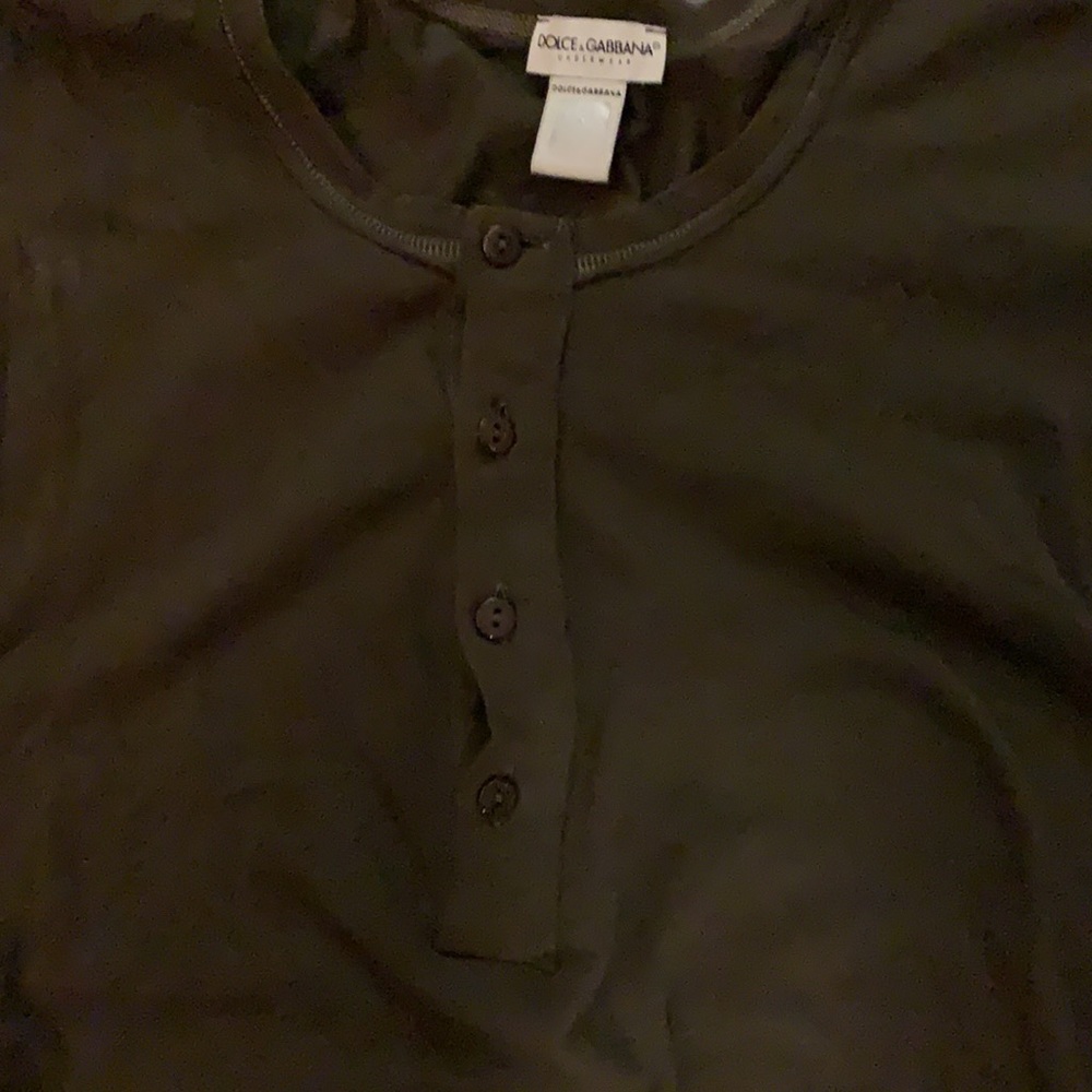 Dolce & Gabbana Militare olive green henley, XS